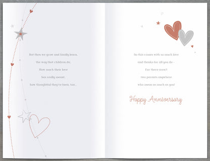Hand Finished Greeting Cards Anniversary Wedding Mum & Dad  Daydreams