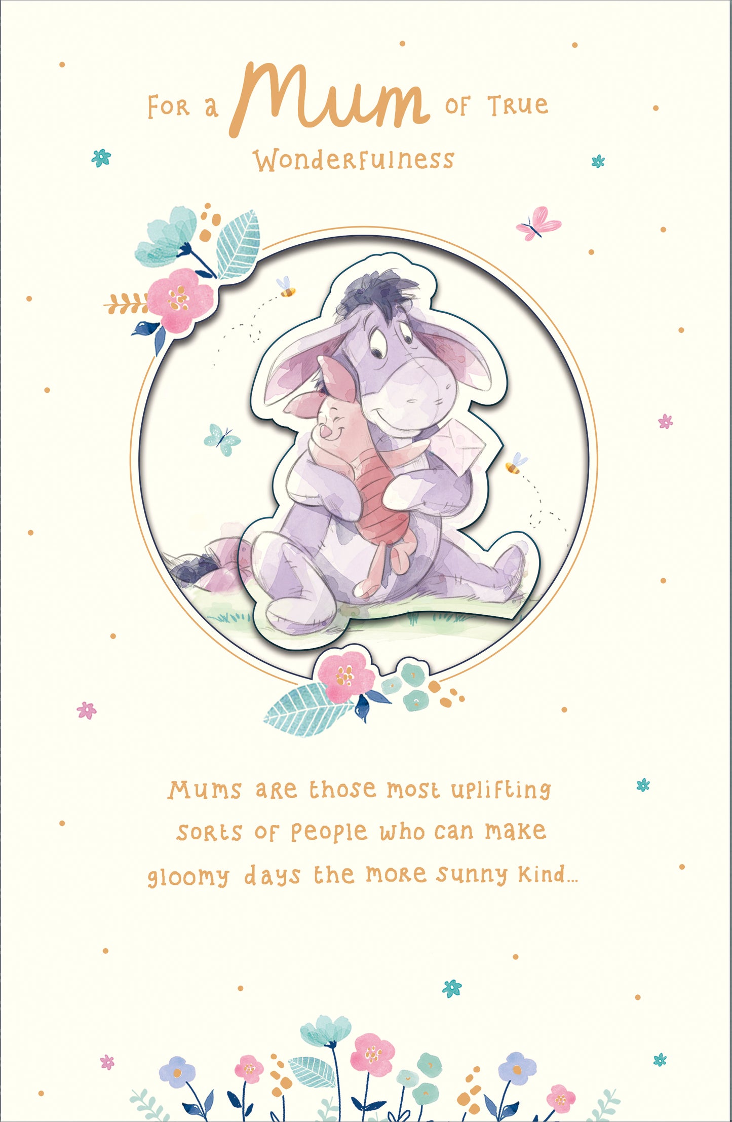 Hand Finished Greeting Cards Mum Cute Disney Eeyore's Little Corner