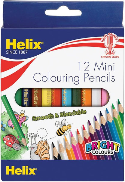Helix Mini Colouring Pencils (Pack of 12)
