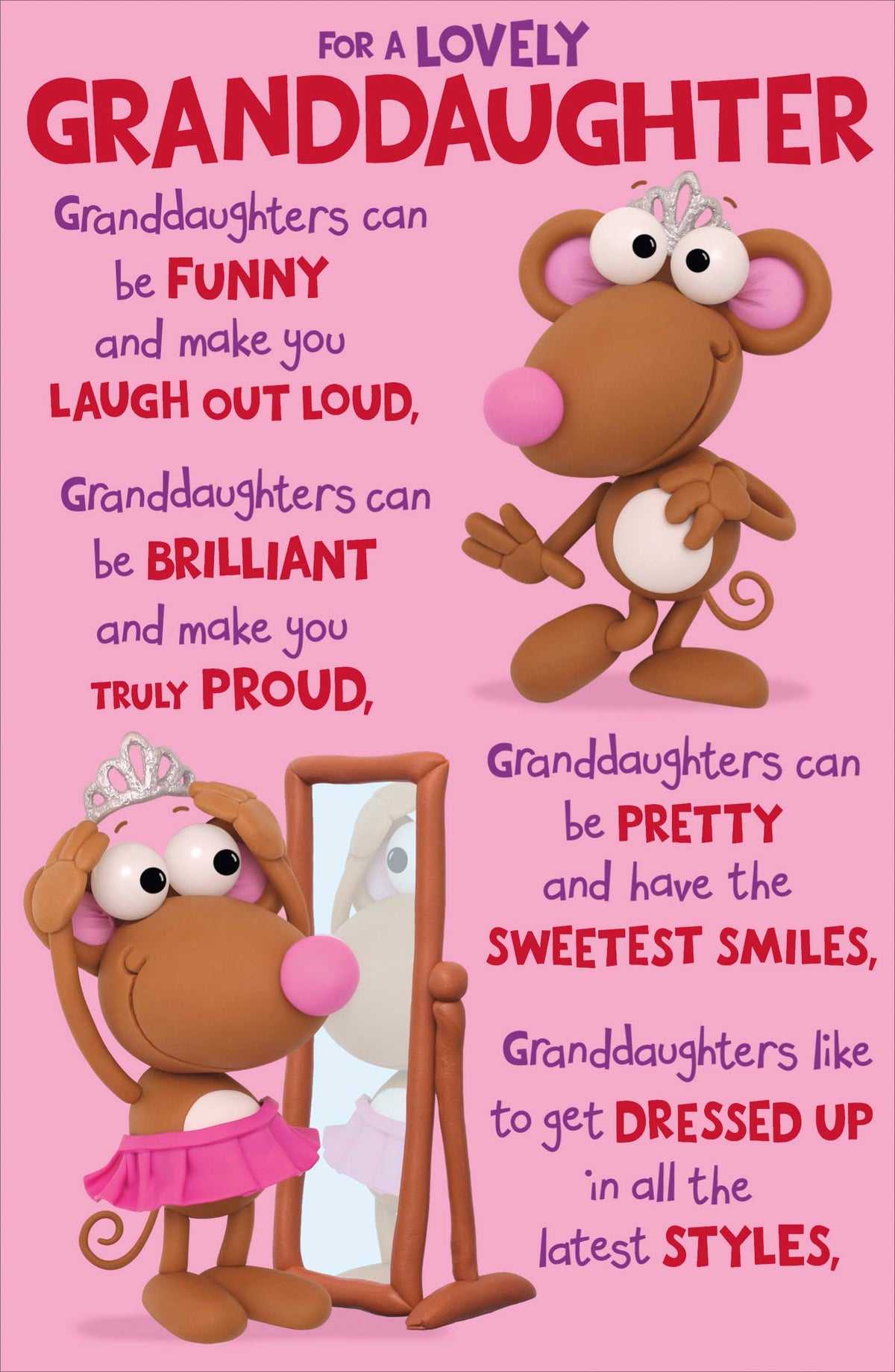 Standard Greeting Cards Birthday Granddaughter Hum Crackers