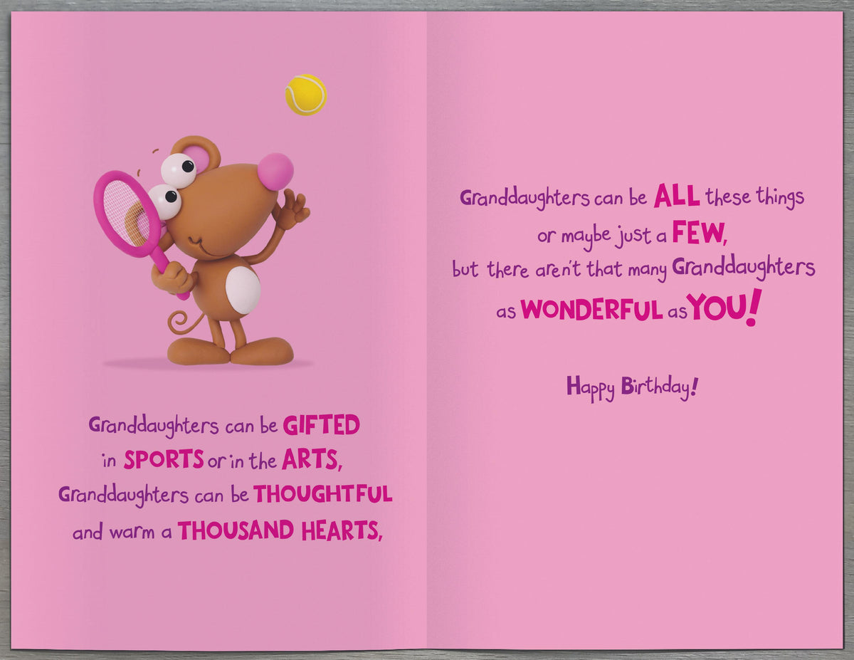 Standard Greeting Cards Birthday Granddaughter Hum Crackers