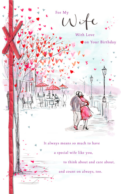 Hand Finished Greeting Cards Birthday Wife  Artist's Notebook