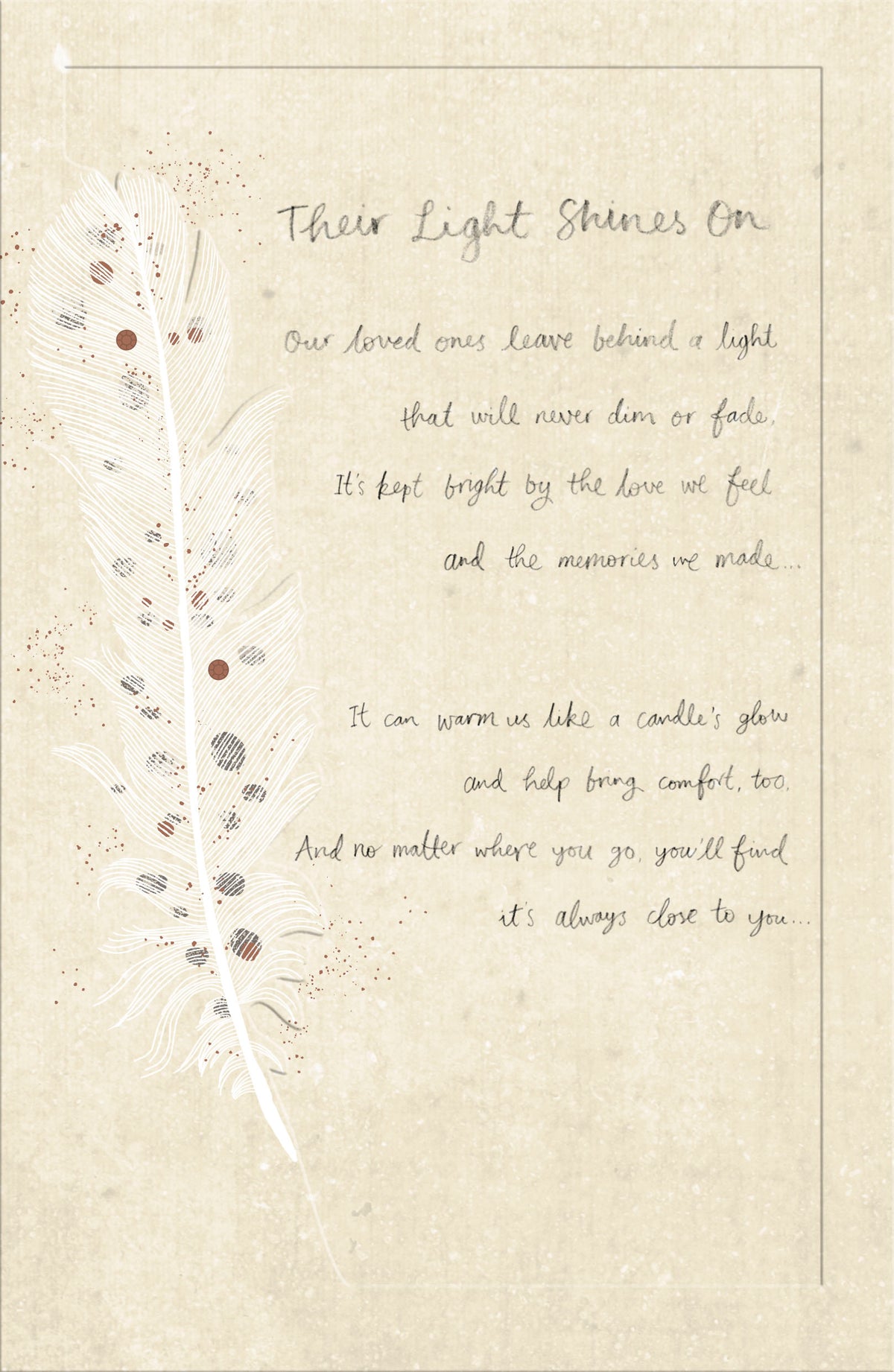 Standard Greeting Cards Sympathy Inspirational  Gibson Core Line