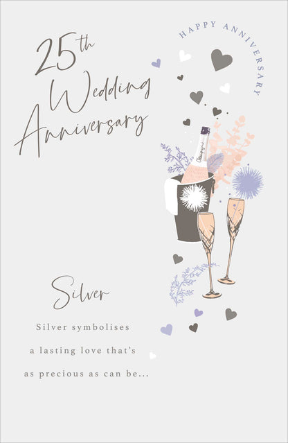 Standard Greeting Cards Anniversary Wedding 25th  Gibson Core Line