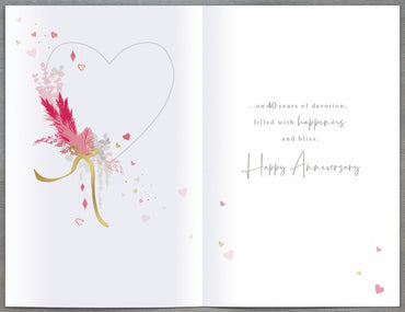 Standard Greeting Cards Anniversary Wedding 40th  Gibson Core Line