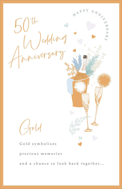 Standard Greeting Cards Anniversary Wedding 50th  Gibson Core Line