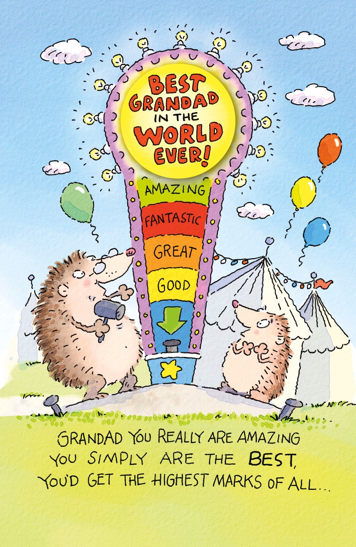 Hand Finished Greeting Cards Birthday Grandad Hum Giggles