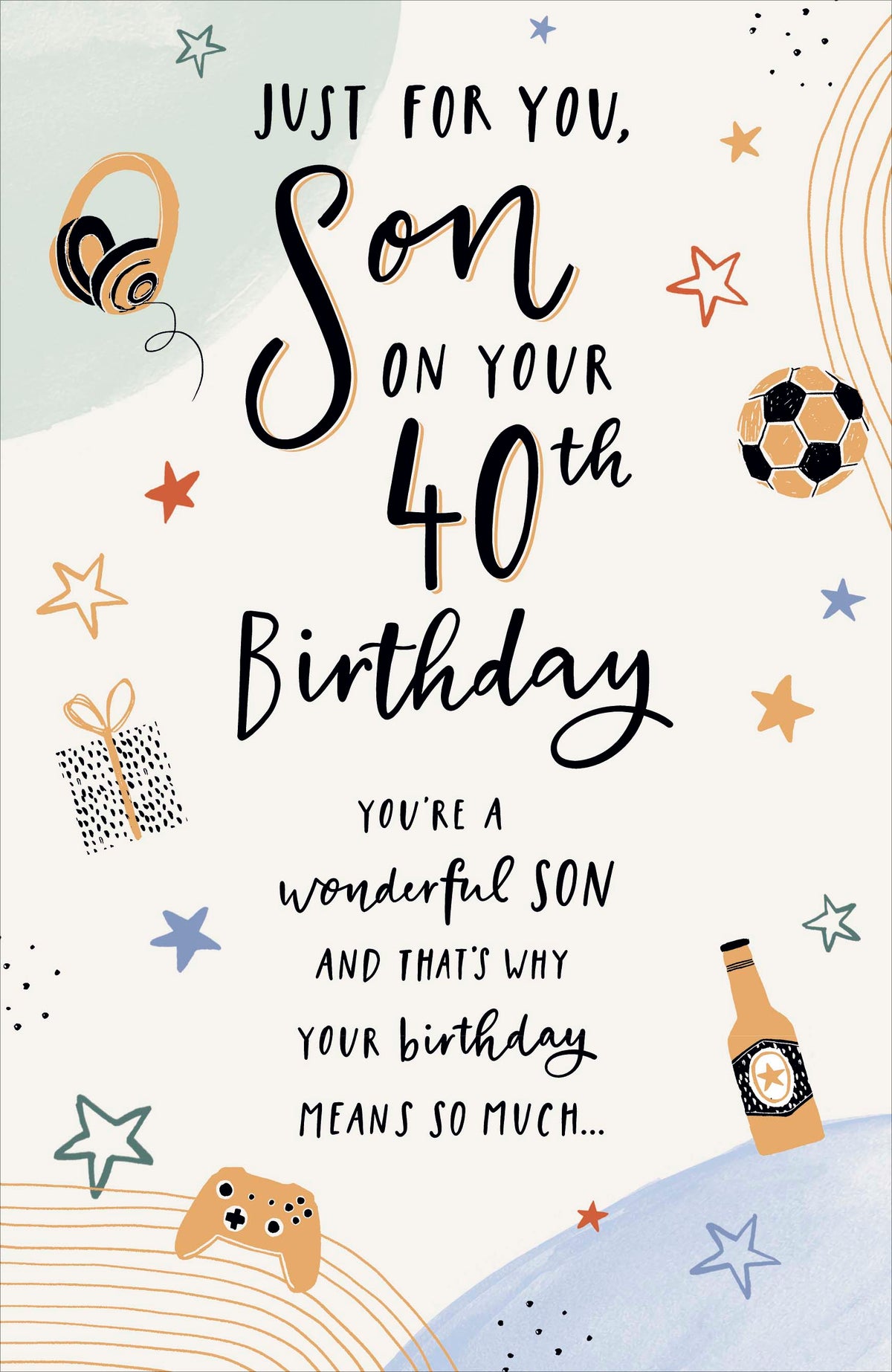 Standard Greeting Cards Birthday 40th Son  Gibson Core Line