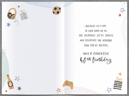 Standard Greeting Cards Birthday 40th Son  Gibson Core Line