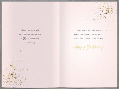 Standard Greeting Cards Birthday 50th Mum  Gibson Core Line