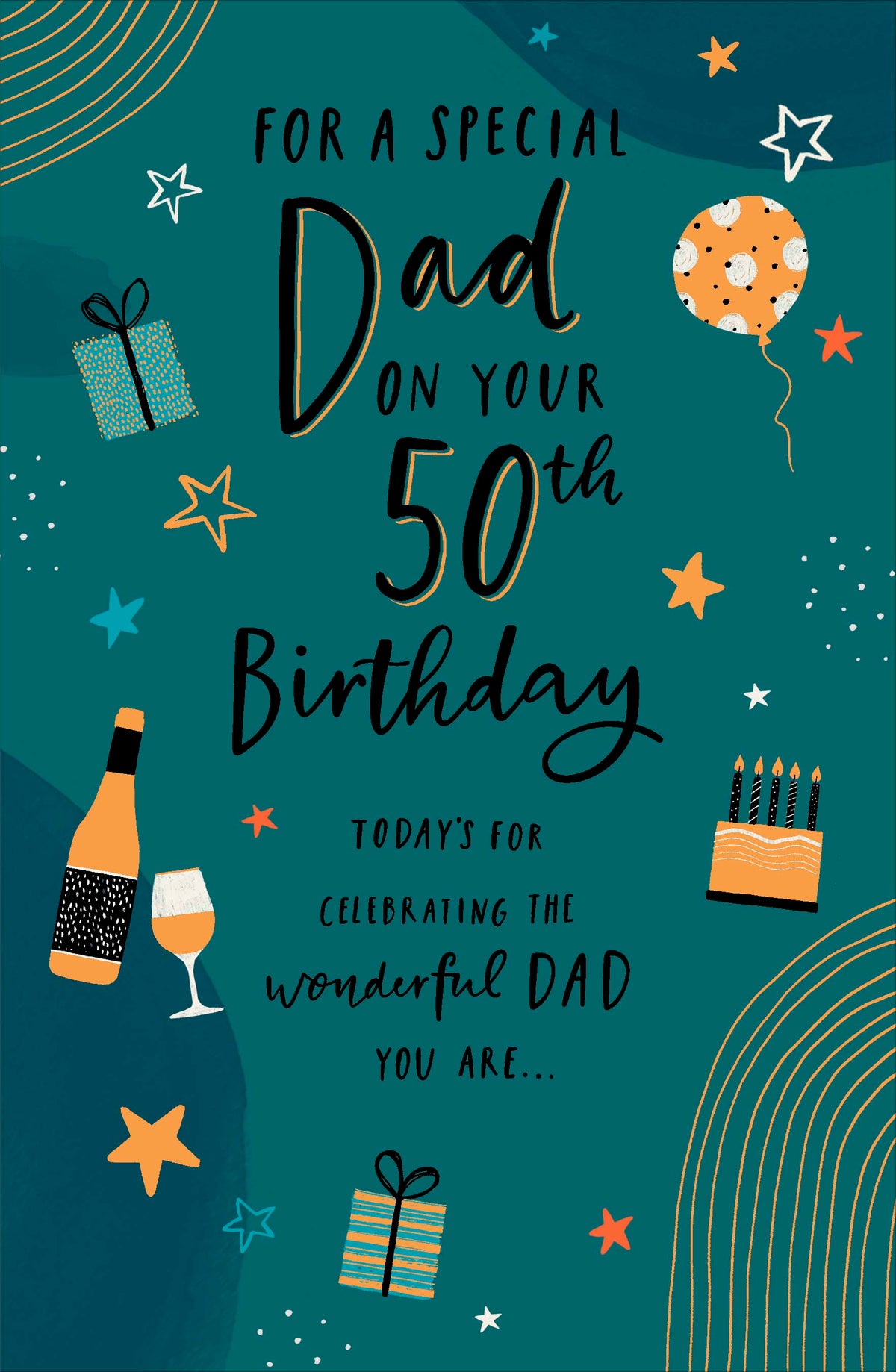 Standard Greeting Cards Birthday 50th Dad  Gibson Core Line