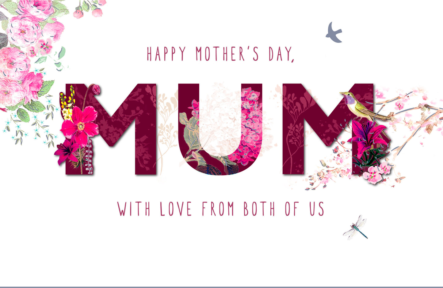 Hand Finished Greeting Cards Mum From Both  Carlton Core Line