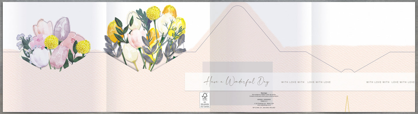 Hand Finished Greeting Cards General Wish Mothering Sunday  Gibson Core Line
