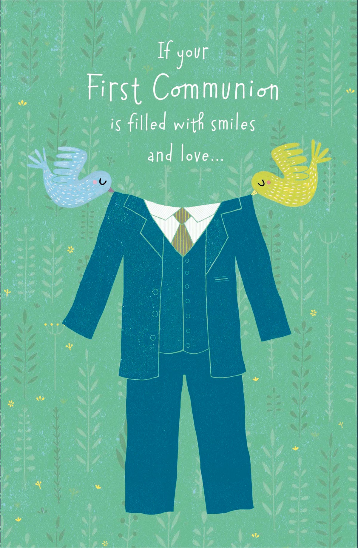 Hand Finished Greeting Cards Communion Boy  Carlton Core Line