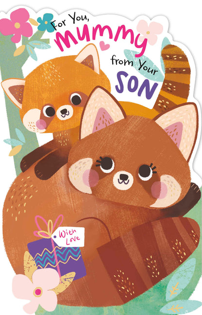 Standard Greeting Cards Mummy From Son Cute Giddy Critters