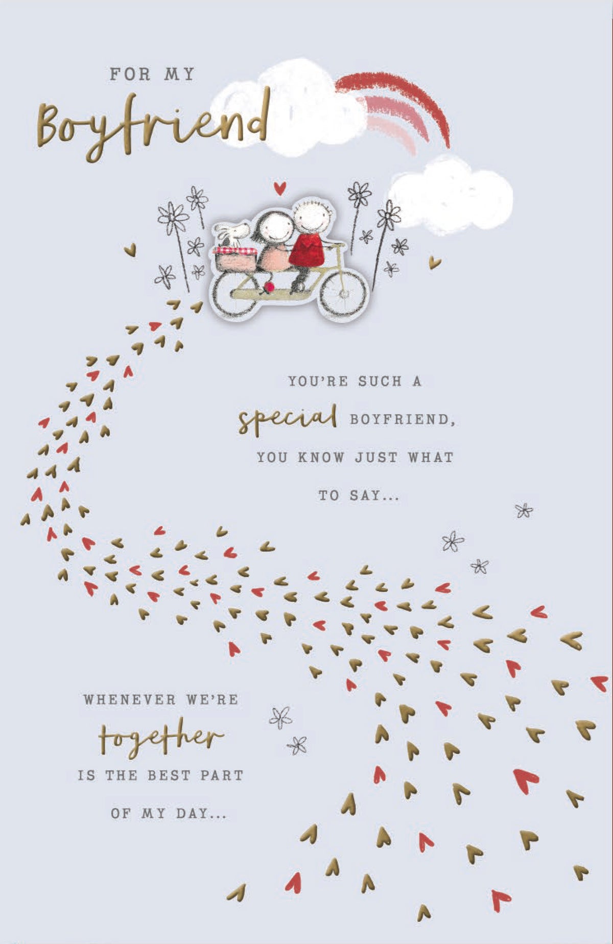 Hand Finished Greeting Cards Boyfriend  Watermark Core Line