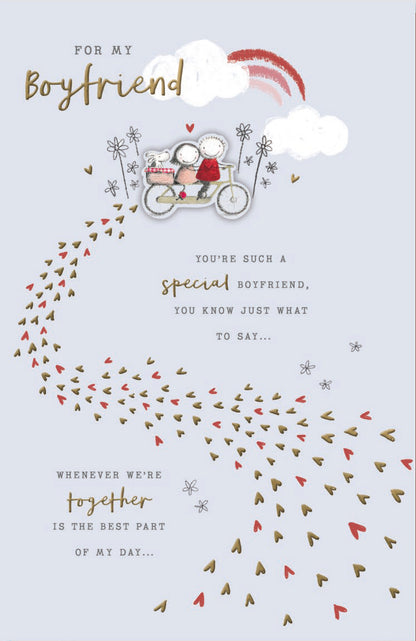 Hand Finished Greeting Cards Boyfriend  Watermark Core Line