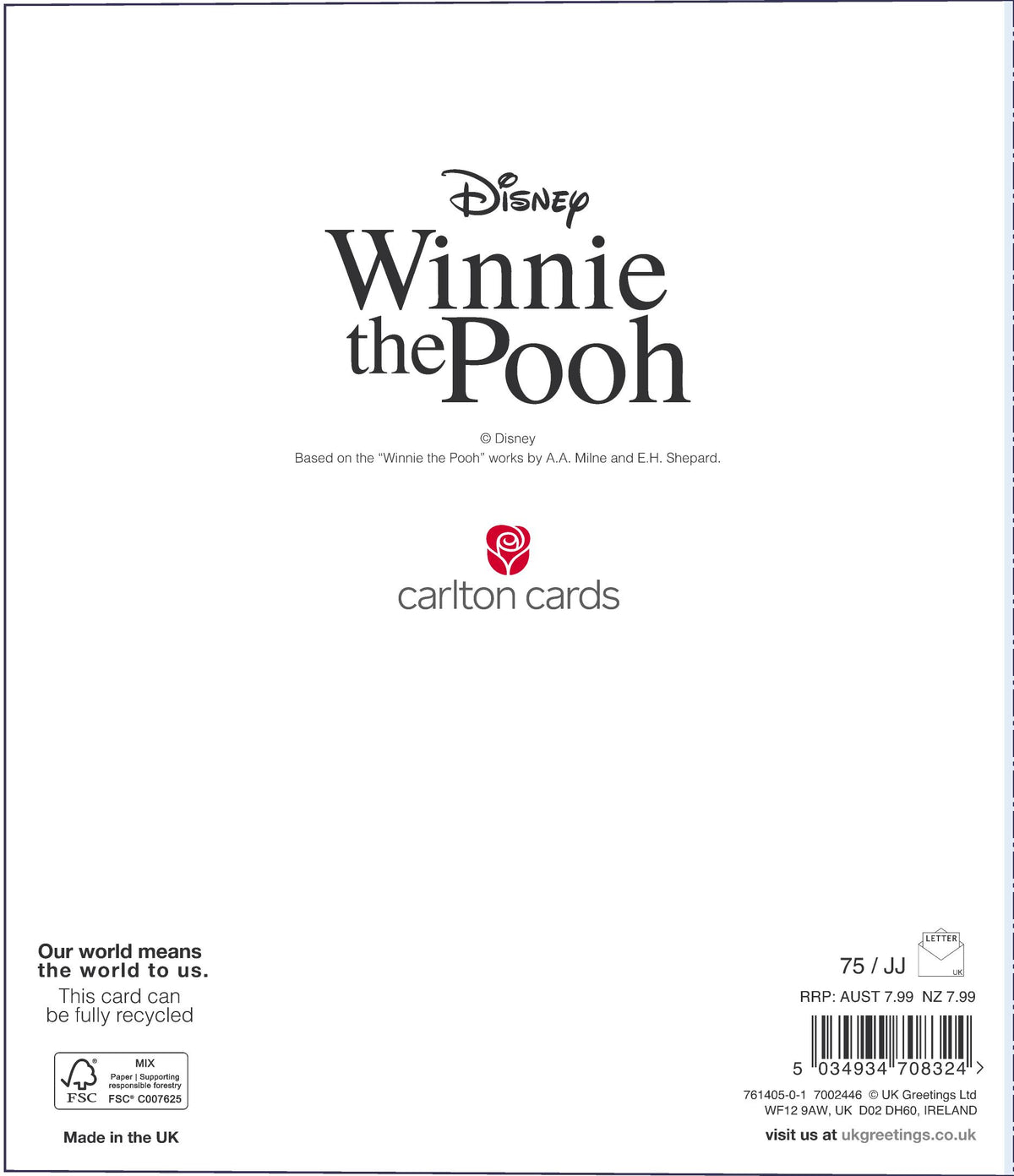Hand Finished Greeting Cards Boyfriend  Watermark Core Line