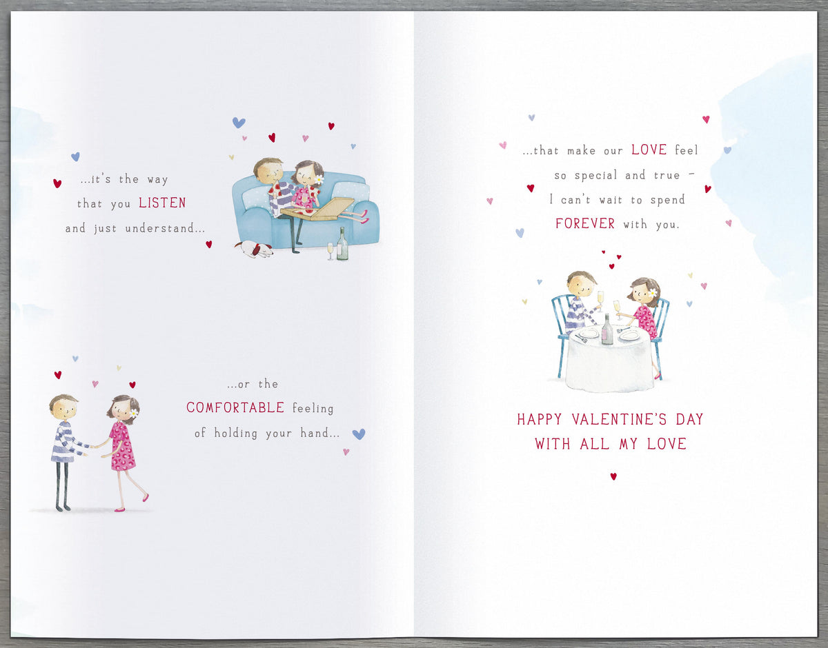 Hand Finished Greeting Cards Fiance  Watermark Core Line
