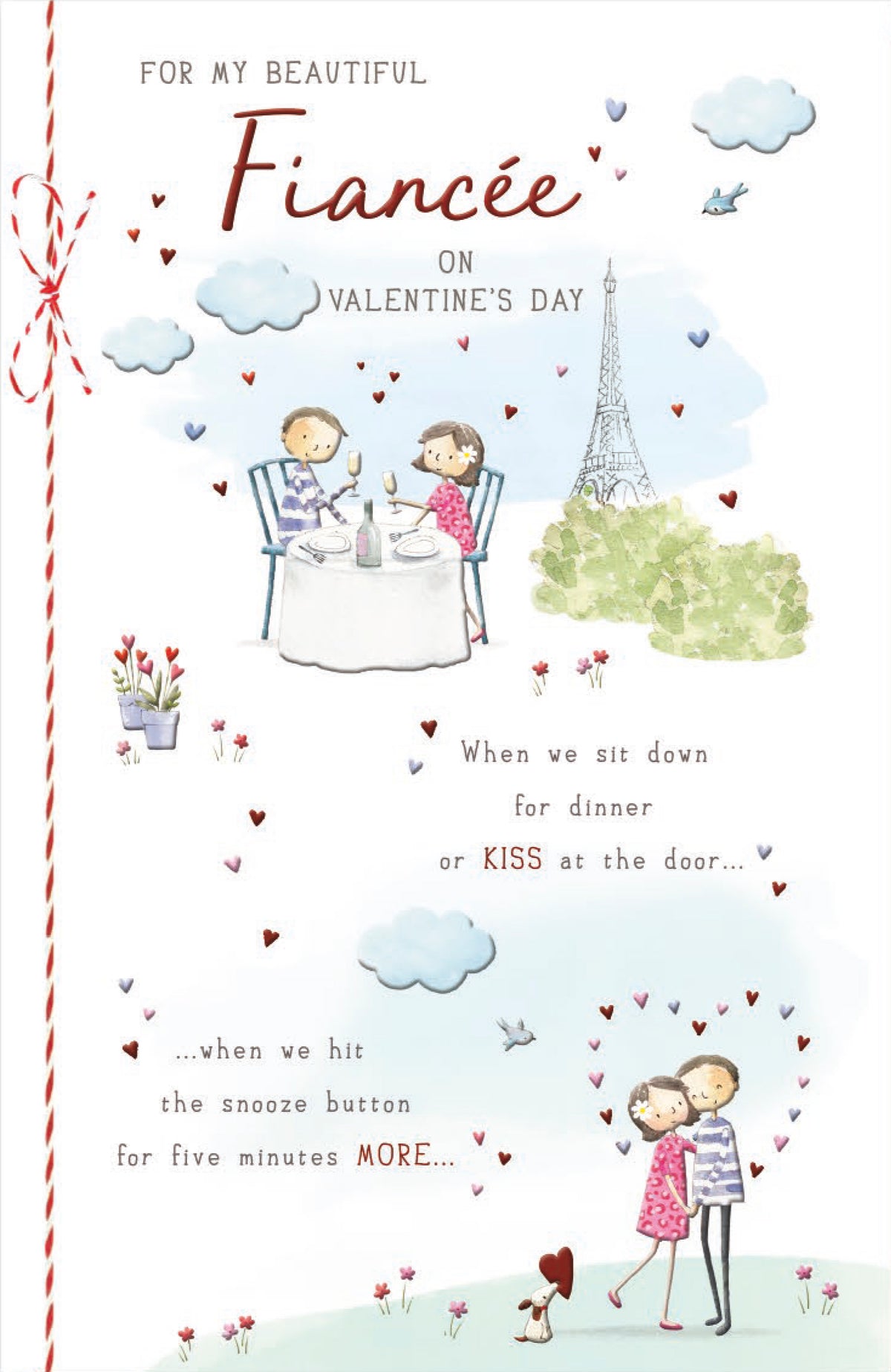 Hand Finished Greeting Cards Fiancee  Watermark Core Line
