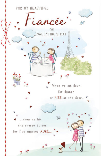 Hand Finished Greeting Cards Fiancee  Watermark Core Line