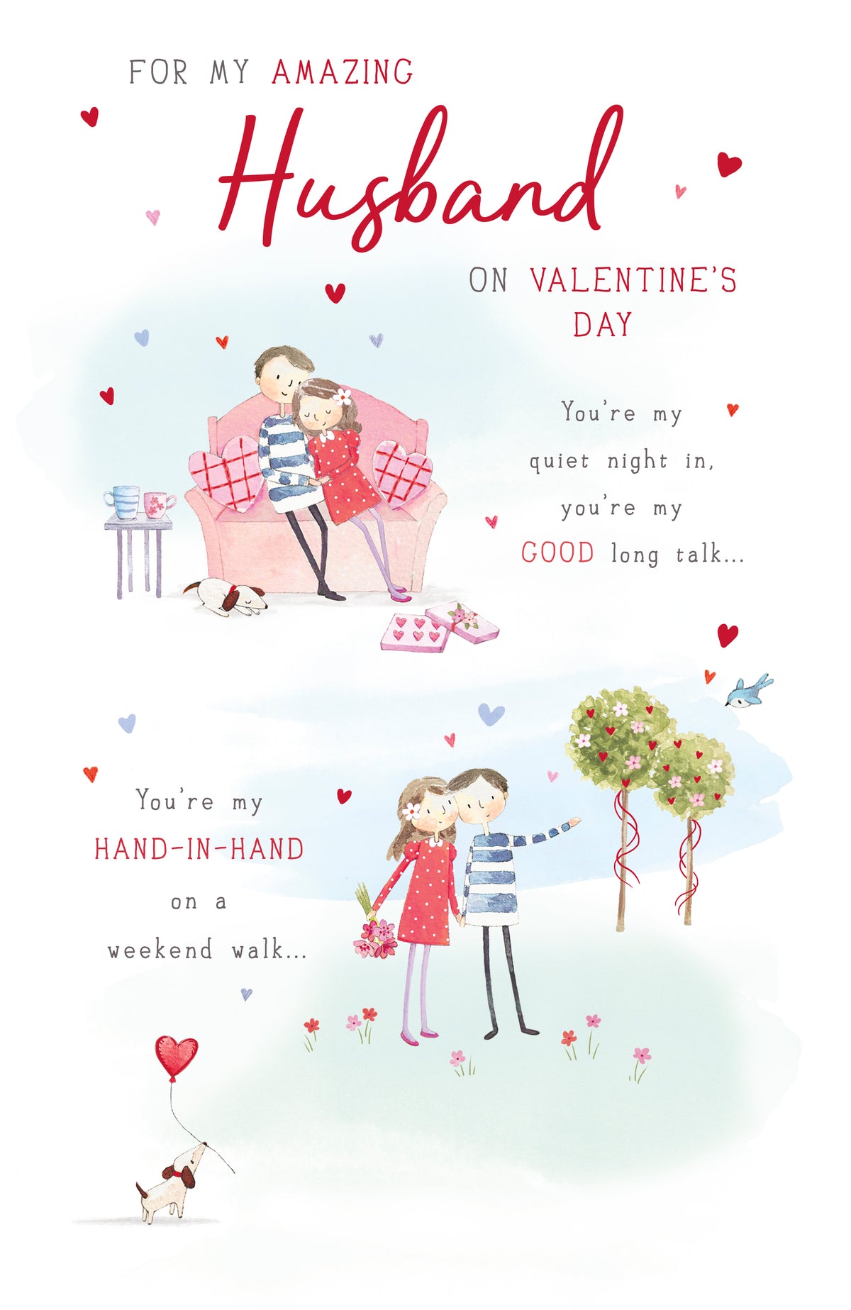 Hand Finished Greeting Cards Husband  Watermark Core Line