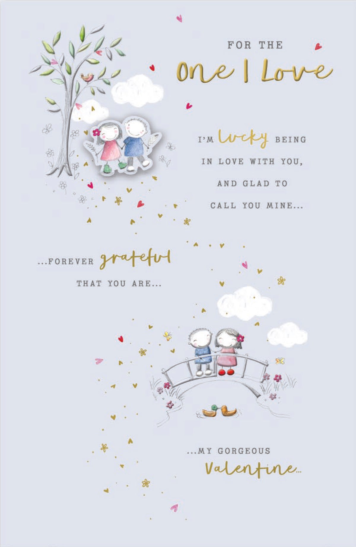 Hand Finished Greeting Cards One I Love  Watermark Core Line