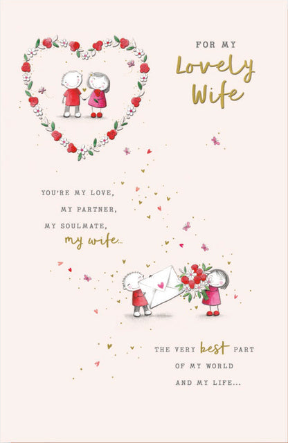 Hand Finished Greeting Cards Wife  Watermark Core Line