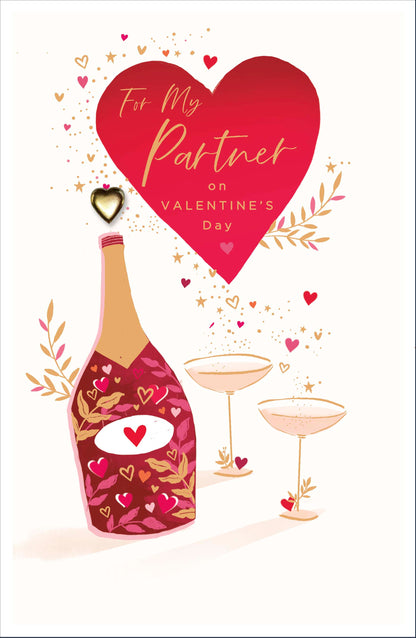 Hand Finished Greeting Card Valentine Love  Range: Carlton Core Line