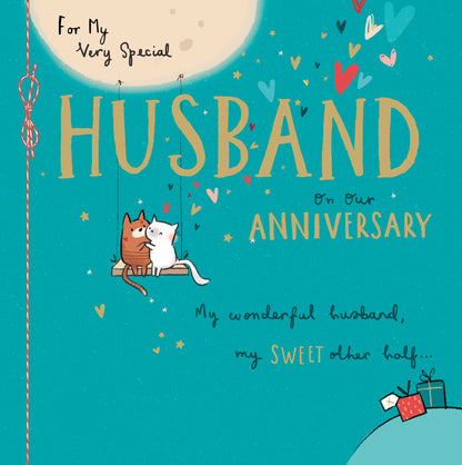 Hand Finished Greeting Cards Anniversary Wedding Husband  Watermark Core Line