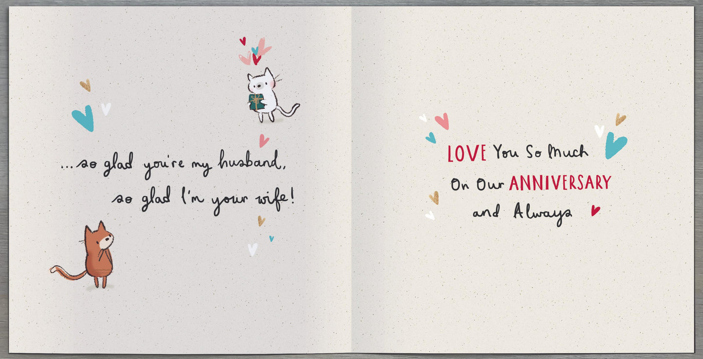 Hand Finished Greeting Cards Anniversary Wedding Husband  Watermark Core Line