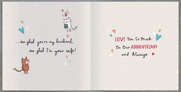 Hand Finished Greeting Cards Anniversary Wedding Husband  Watermark Core Line