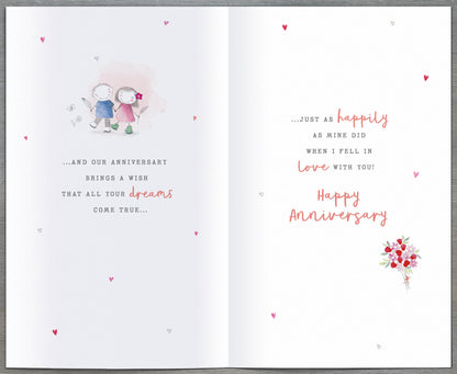 Hand Finished Greeting Cards Anniversary Wedding Wife  Watermark Core Line