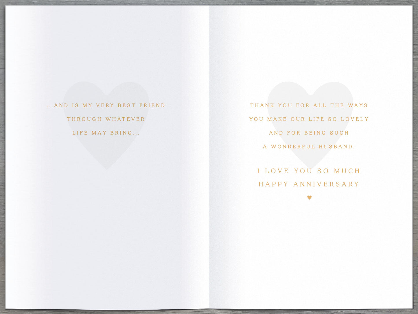 Standard Greeting Cards Anniversary Wedding Husband  Watermark Core Line