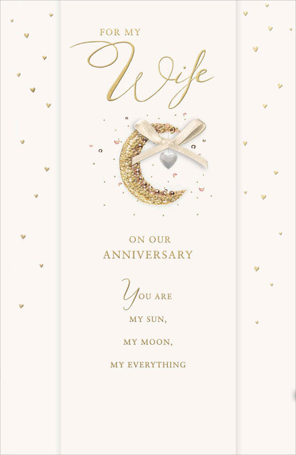 Hand Finished Greeting Cards Anniversary Wedding Wife  Watermark Core Line