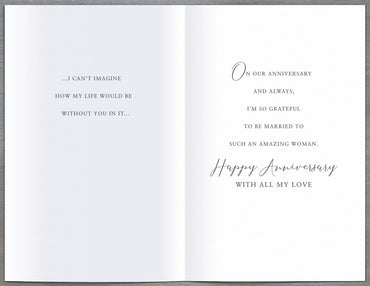 Hand Finished Greeting Cards Anniversary Wedding Wife  Watermark Core Line
