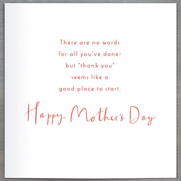 Hand Finished Greeting Cards Mum  Carlton Core Line