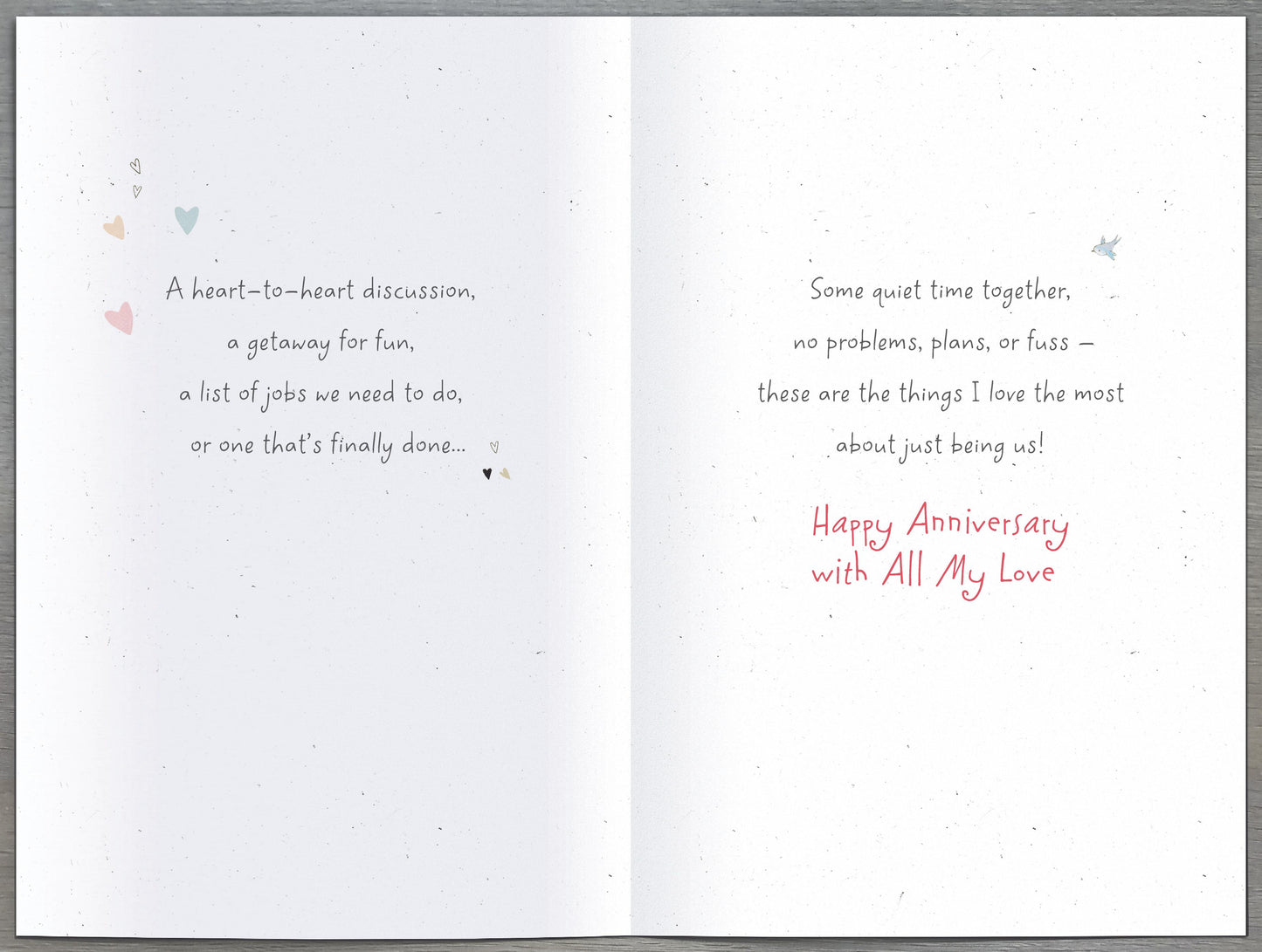 Hand Finished Greeting Cards Anniversary On Our  Watermark Core Line