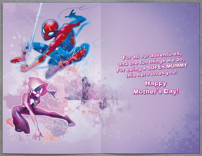 Standard Greeting Cards Mummy From Son Juvenile Disney Spider-Man