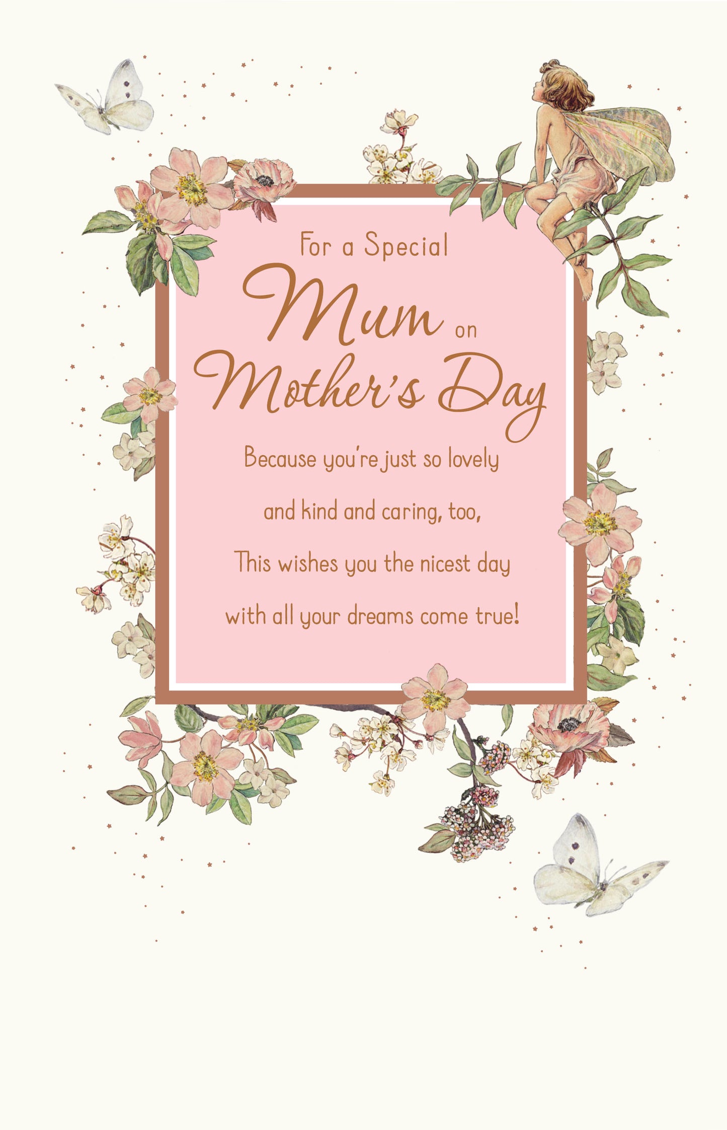 Hand Finished Greeting Cards Mum Cute Flower Fairies