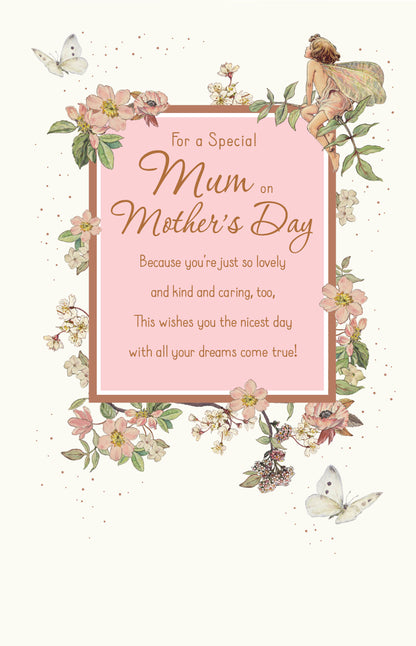 Hand Finished Greeting Cards Mum Cute Flower Fairies