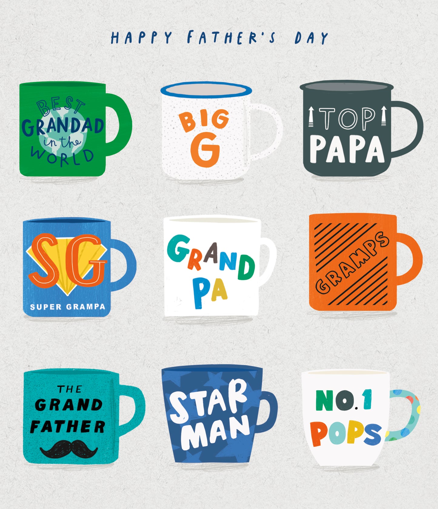 Grandfather Multi Caption Conv Greeting Cards Grandfather Multi Caption Conv Counter Cards
