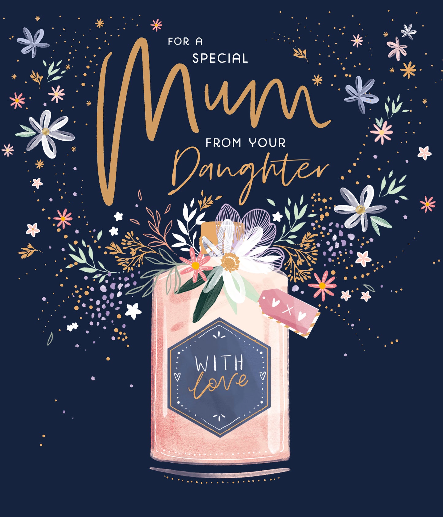 Hand Finished Greeting Cards Mum From Daughter  Carlton Core Line