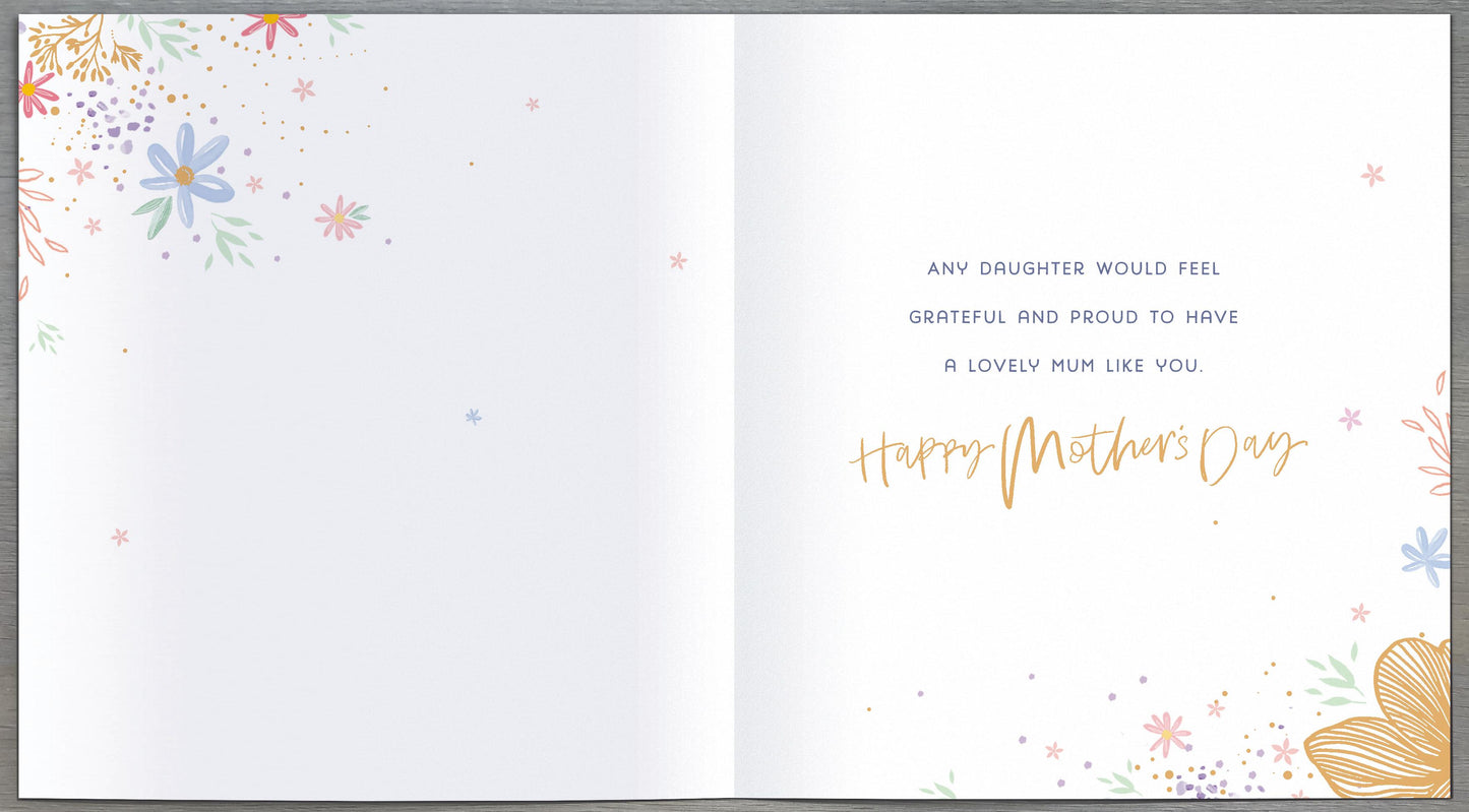 Hand Finished Greeting Cards Mum From Daughter  Carlton Core Line