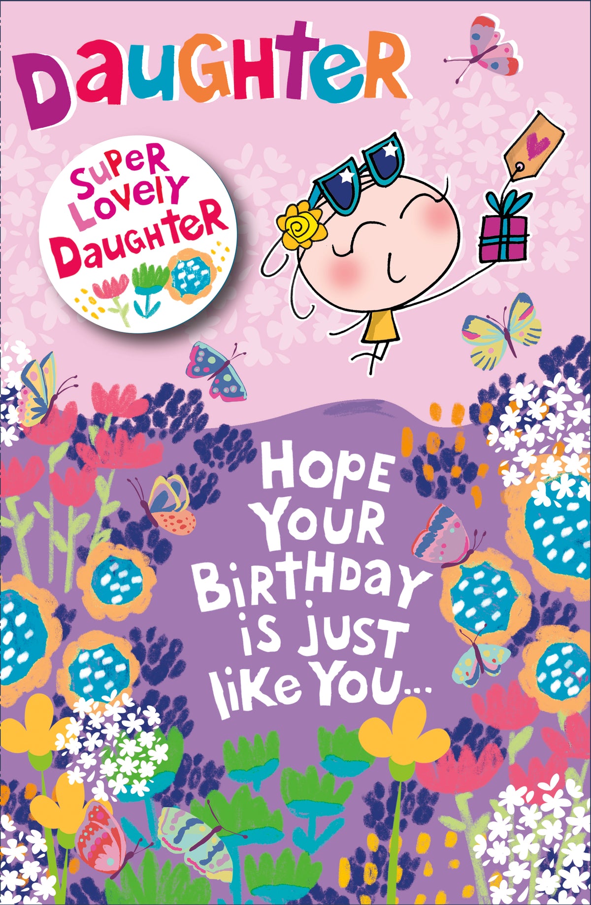 Hand Finished Greeting Cards Birthday Daughter Cute Wigwam