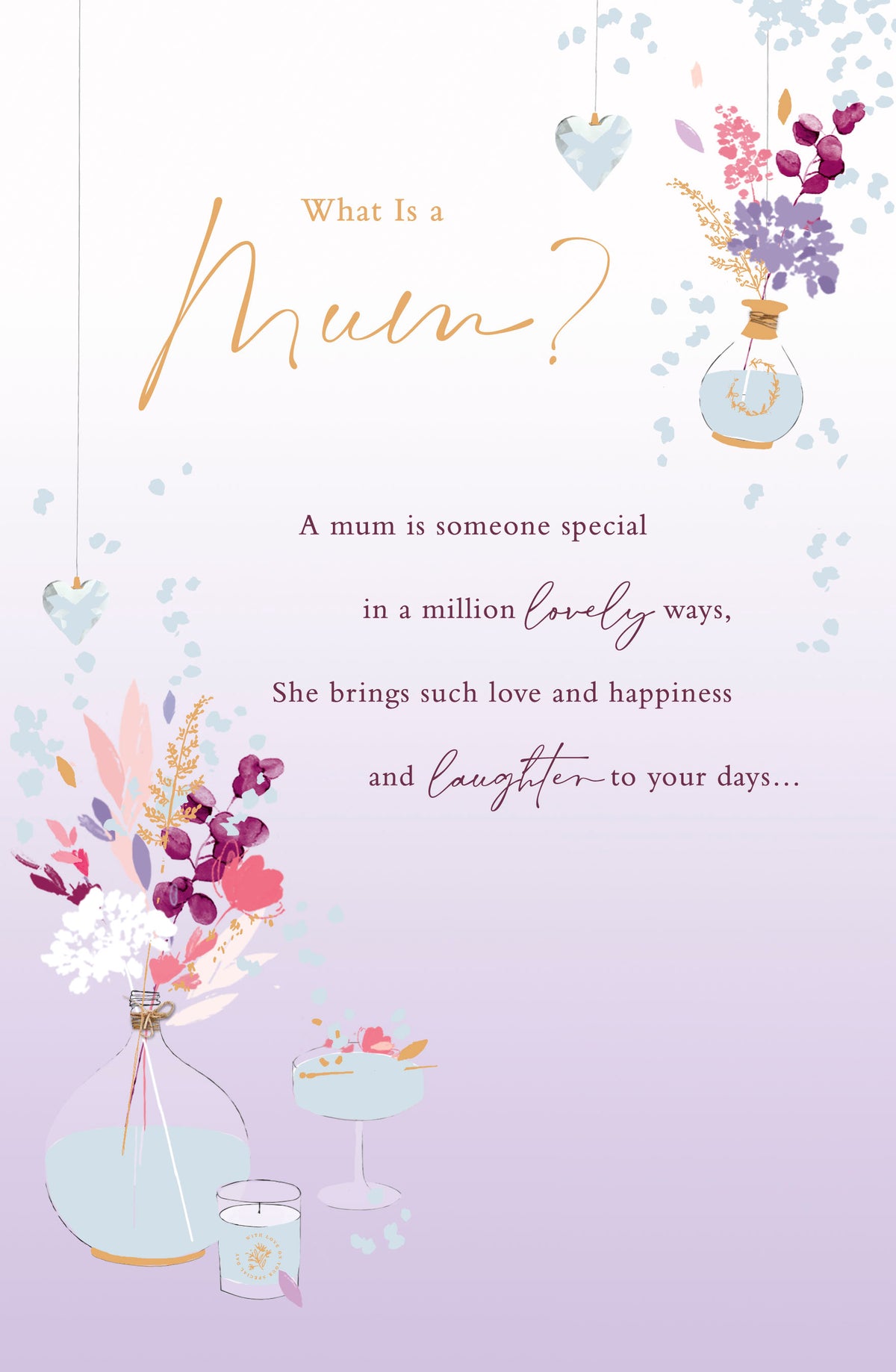 Hand Finished Greeting Cards Birthday Mum  Word Portraits