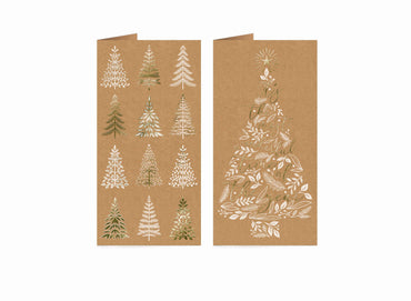 TOM SMITH 20in SLIM BOX CARDS - KRAFT TREE