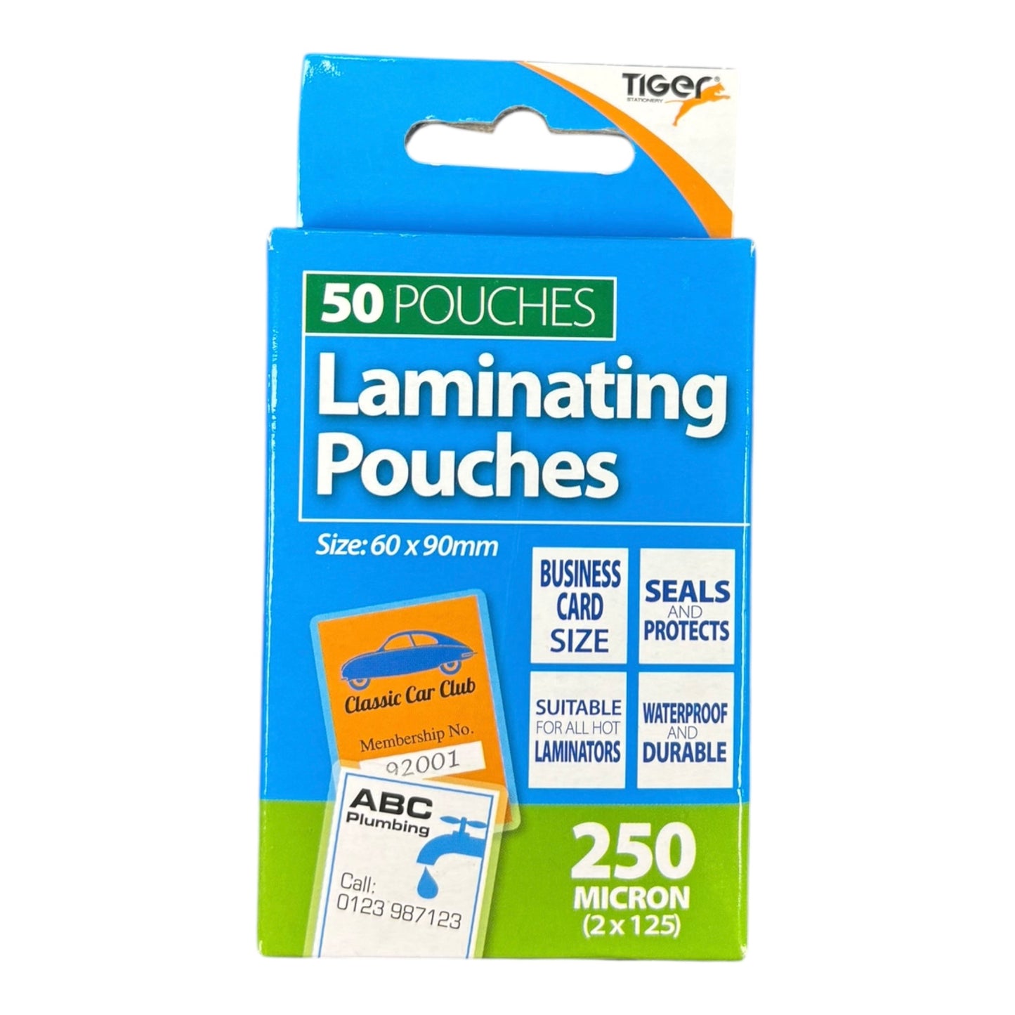 5016873022549-302254|50 Business Card Laminating Pouch