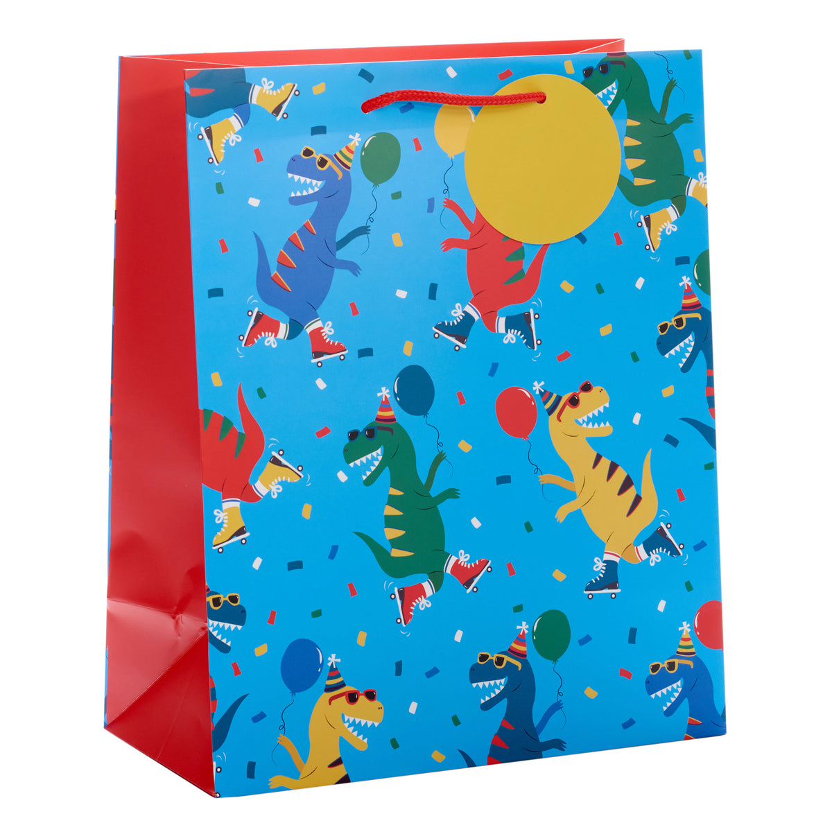 Gift Bag Large Greeting Cards Juvenileenile Boy Essentials Skating Dino