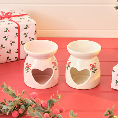 HOLLIES AND BERRIES STONEWARE WAX MELT BURNER